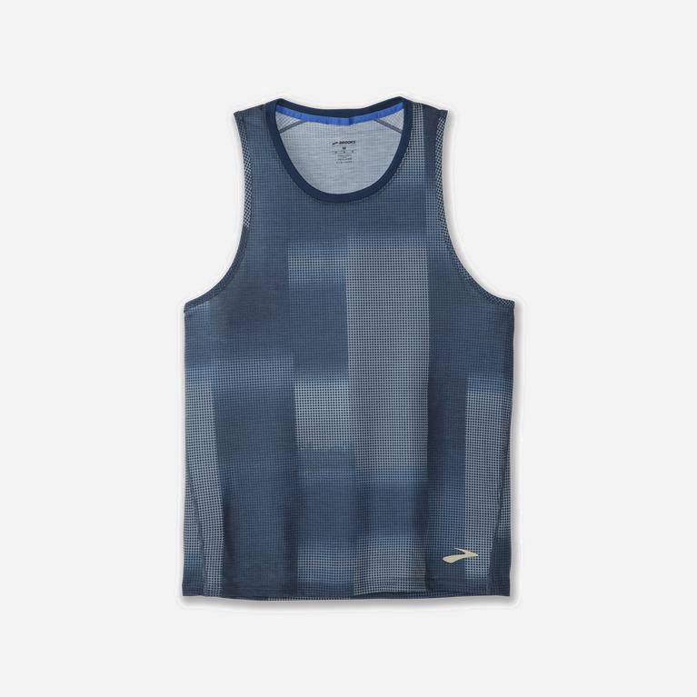 Brooks Distance Graphic - Camiseta Sin Mangas Hombre - Indigo (SXGM-97520)